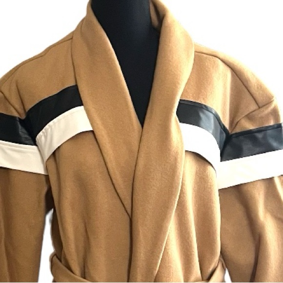 NWT Making the Cut Andreas Wool camel stripe coat - Picture 8 of 9